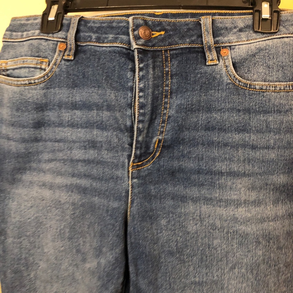 Lands' End Women's Blue Straight Cut Jeans - Picture 3 of 9